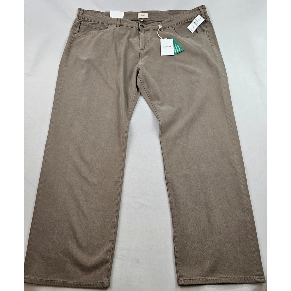 DL1961 Avery Relaxed Straight Jeans Mens 48x32 Cacao Brown Enoki Twill 1153632